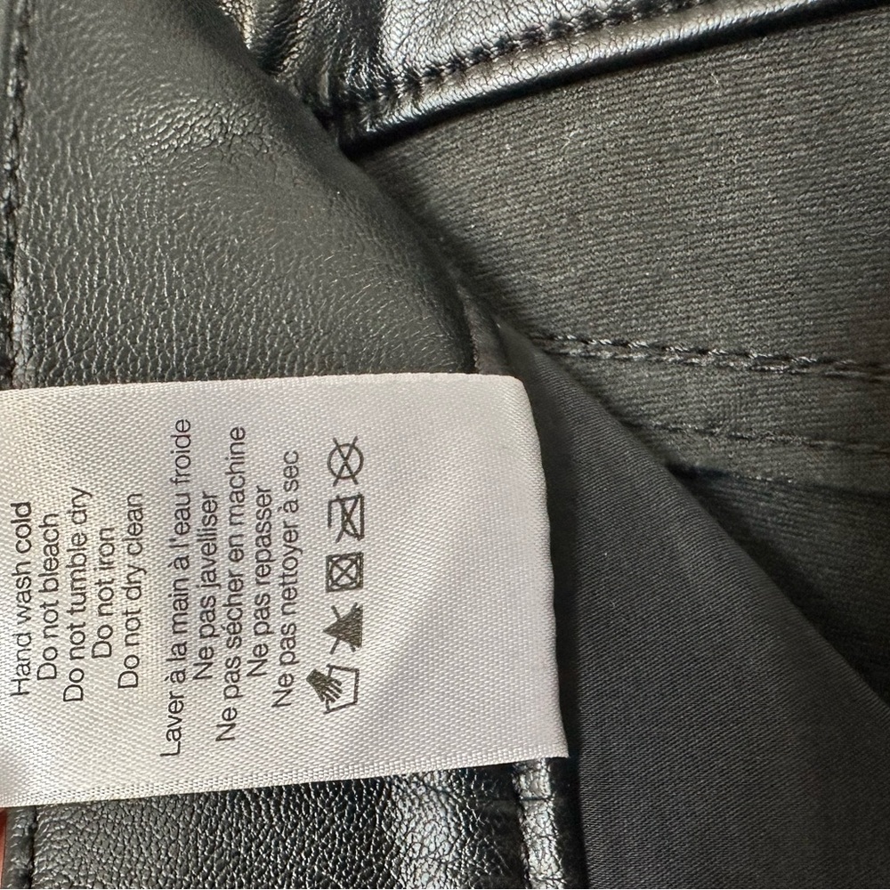 Veronica Beard Black Leather Flare Pants - Picture 9 of 9